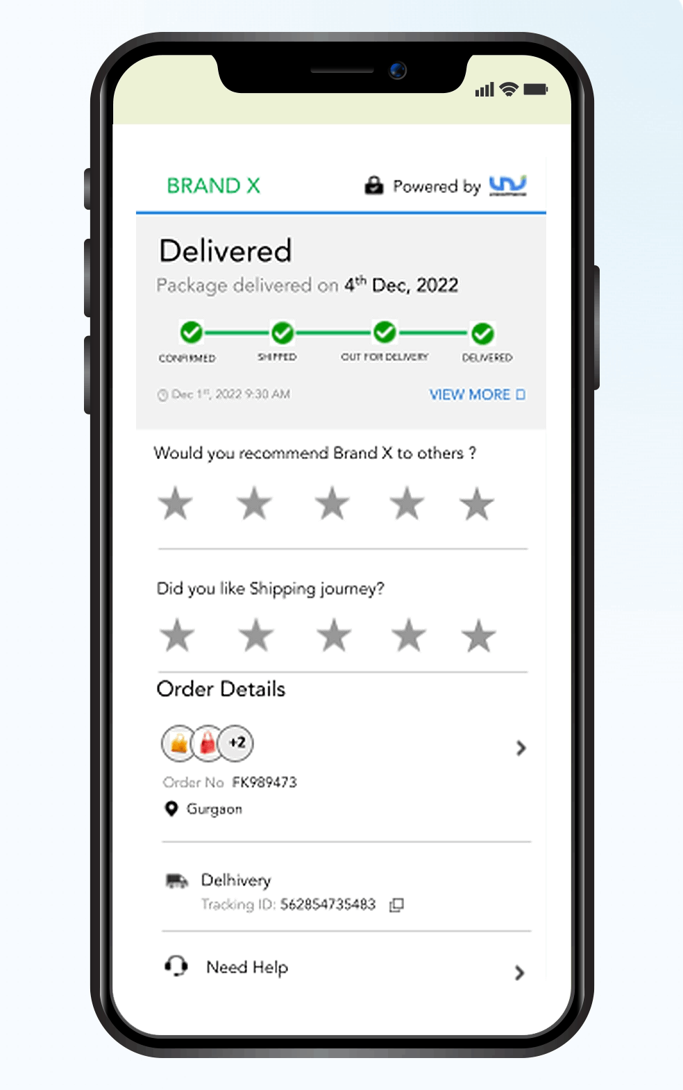 customer feedback and ratings for buying and shipping experiences