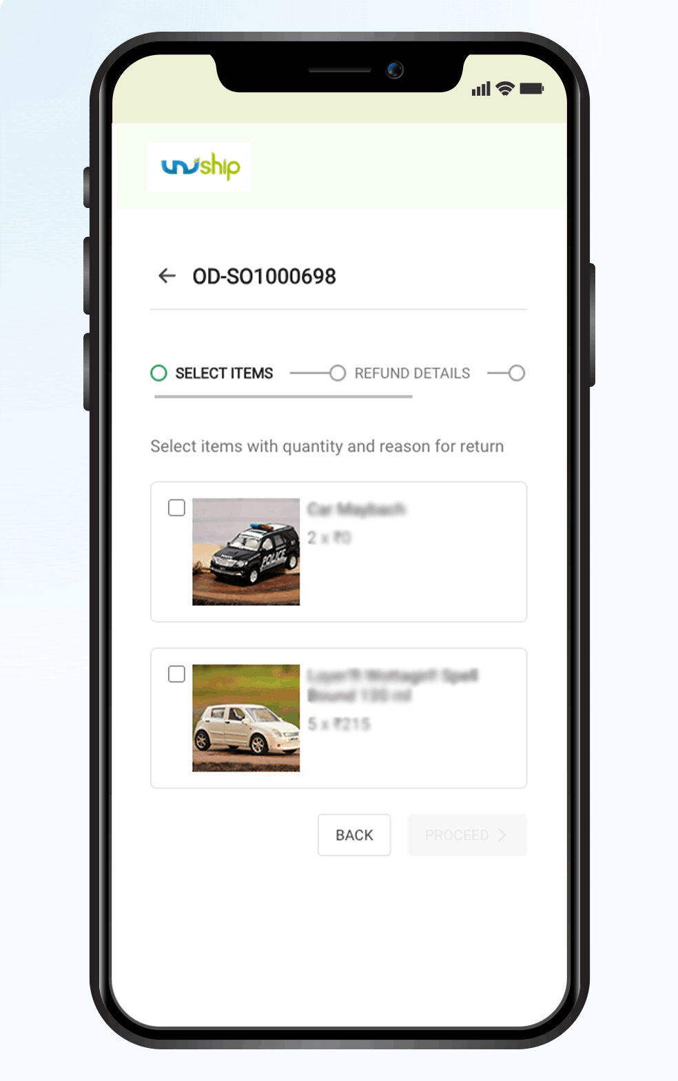 user friendly returns page
