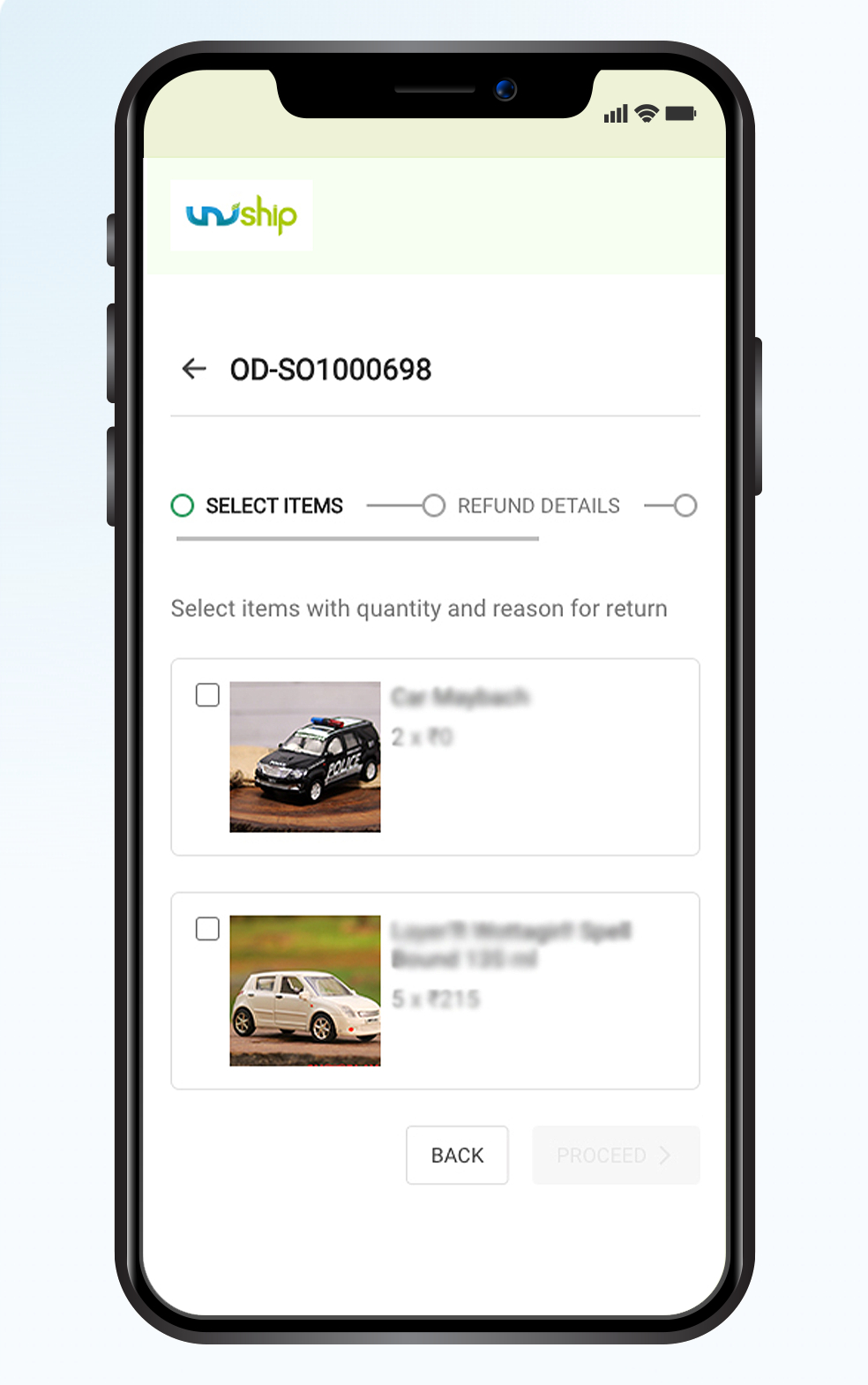 single click returns for customers