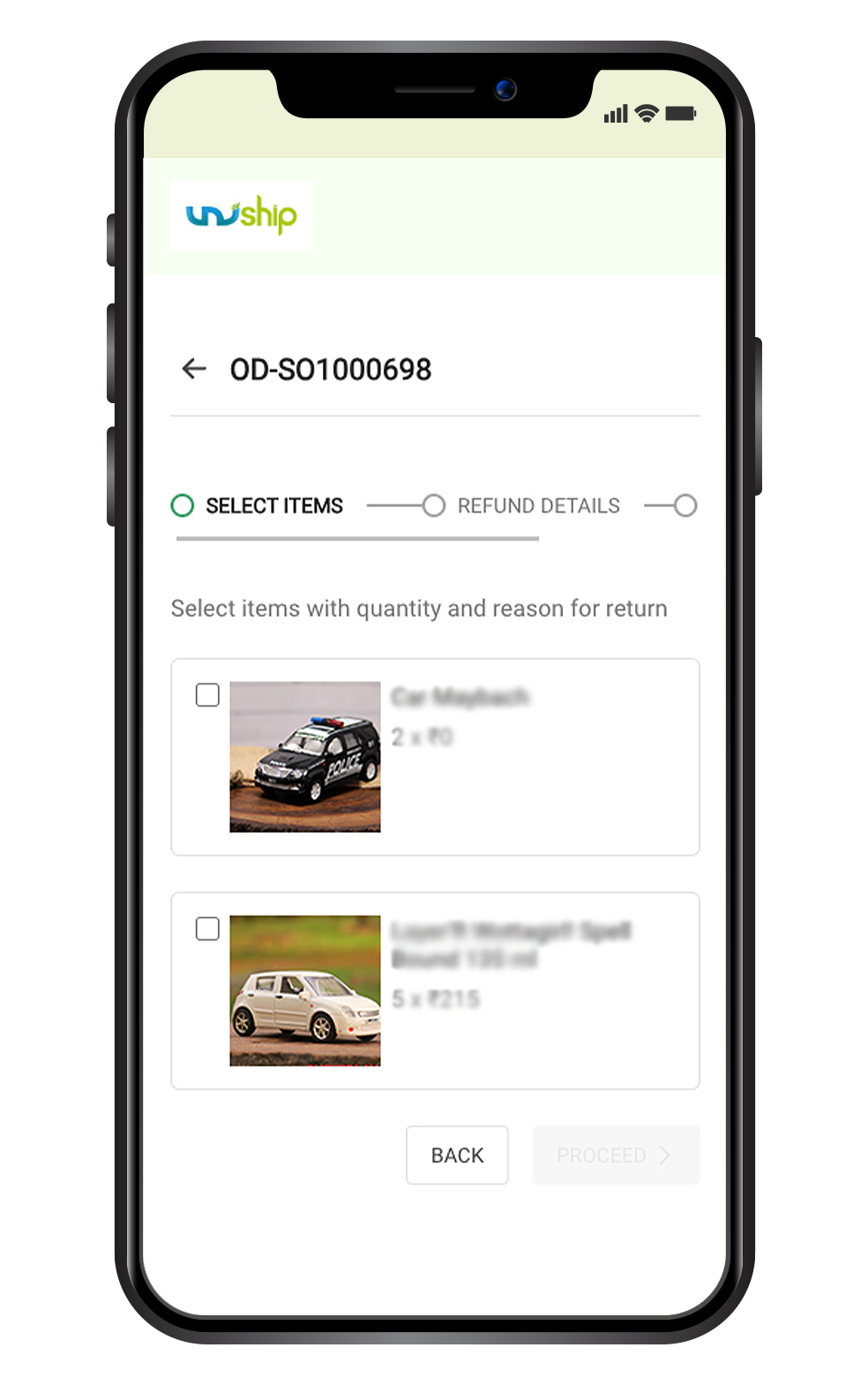single click returns for customers